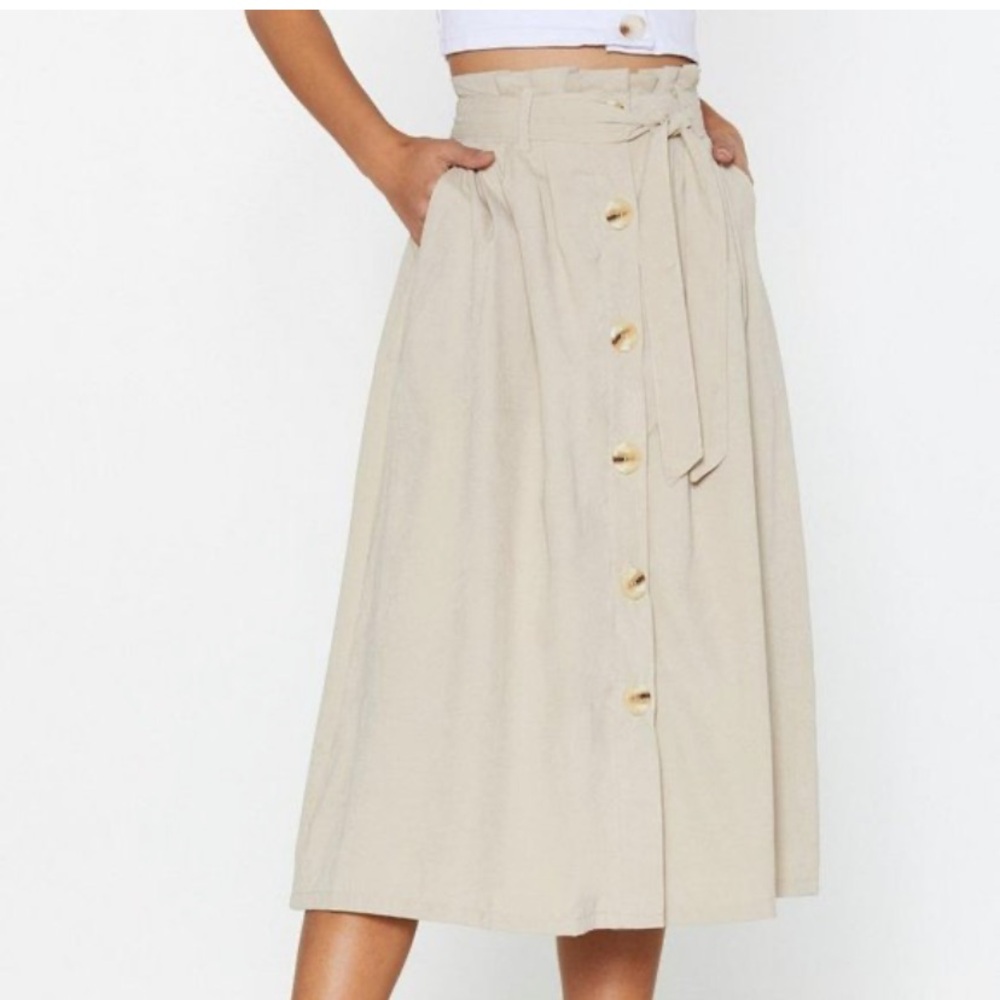 Linen Blend Skirt